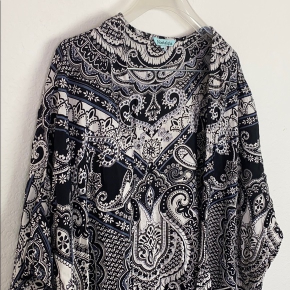 Nostalgia Boho Kimono Orange Fringe - Picture 3 of 8